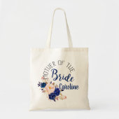 Élégante Mère Florale Bleue De La Mariée Sac fourr (Devant)