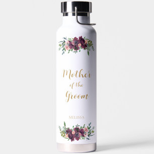 Elégante mère florale de la bouteille d'eau de la