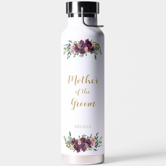Elégante mère florale de la bouteille d'eau de la 