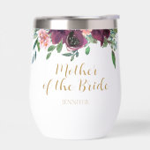Élégante mère florale de la mariée Vin Tumbler (Gauche)
