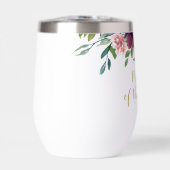 Élégante mère florale de la mariée Vin Tumbler (Avant)