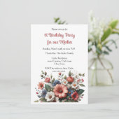 Elégante Mère joyeuse Invitation de fête d'anniver (Debout devant)