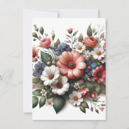 Elégante Mère joyeuse Invitation de fête d'anniver (Dos)