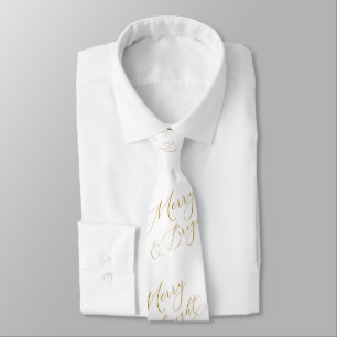 Elegante Merry & Bright Gouden Schrift Das