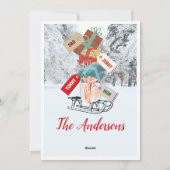 Elegante Merry Christmas Flat Vakantie Kaart (Achterkant)