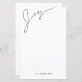 Elegante met de hand geschreven kerststationery (Voorkant / Achterkant)