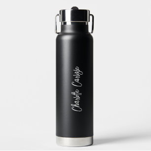 Elegante met de hand geschreven script waterfles