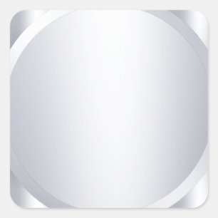 Elegante metaal zilveren uitzicht aangepaste blanc vierkante sticker