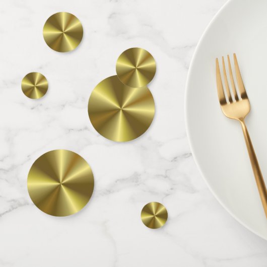 Elegante Metallic Goud Uitstraling Moderne Blanco Confetti (Groep)