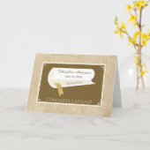 Elegante middelbare school Afstuderen gefeliciteer Kaart (Gele Bloem)