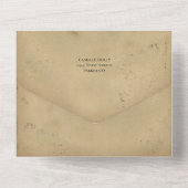 Elegante middeleeuwse Scroll Character Sheet All In One Uitnodiging (Achterkant)