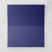Elegante Midnight Navy Blue Wedding Place Card (Binnenkant ongevouwen)
