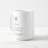 Élégante Mimi Définition Floral 15oz de café Mug (Devant gauche)