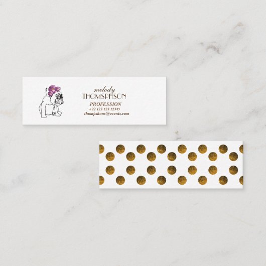 Elégante Mini Carte Matte Standard Art Moderne (Devant / Derrière)