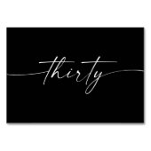 Élégante Mini-Script Cartes de Table Numéro 30 (Devant)