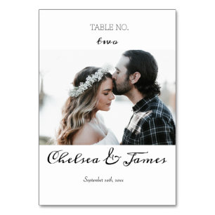 Elegante Minimaal Calligrafie Foto  Kaart