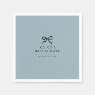 Elegante Minimal Bow Baby shower Cocktail servette Servet