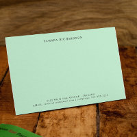 Elegante Minimal Mint Green gepersonaliseerd
