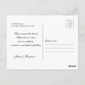 Elegante Minimal Save The Date met Fotocollage Briefkaart (Achterkant)