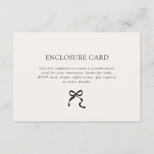 Elegante minimale boog informatiekaartje