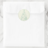 Elegante minimale botanische kerst retour adres ronde sticker (Tas)