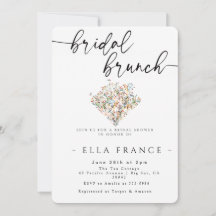 Elegante minimale bruiloft brunch uitnodiging