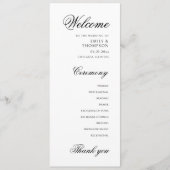 Elegante minimale bruiloft programma (Voorkant)