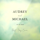 Elegante, minimale bruiloft raamsticker (Vel 3)