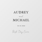 Elegante, minimale bruiloft raamsticker (Vel)