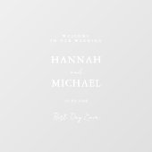 Elegante, minimale bruiloft raamsticker (Vel)