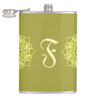 Elegante minimale eenvoudige geometrische gradiënt heupfles