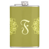 Elegante minimale eenvoudige geometrische gradiënt heupfles (Voorkant)