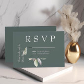 Elegante minimale eucalyptus RSVP kaartje