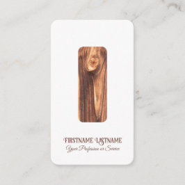 Elegante minimale houten stijl interieurontwerper visitekaartje