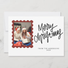 Elegante Minimale Kerstmis | Modern Familiefoto