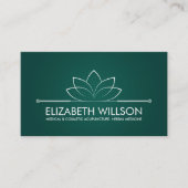 Elegante minimale Lotus Acupunctuur Naalden Visitekaartje (Voorkant)