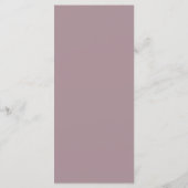 Elegante minimale Mauve Leaf bruiloft Menu (Achterkant)