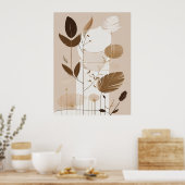 Elegante minimale moderne Boho AI kunst Poster (Keuken)