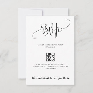 elegante minimale moderne RSVP kaart