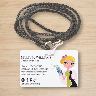 Elegante minimale reinigingsdiensten voor sociale badge