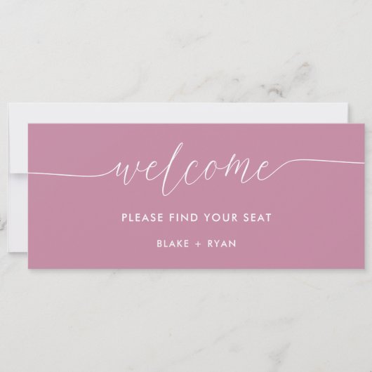 Elegante minimale roze zitgrafiek header (Voorkant)