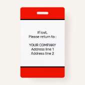 Elegante minimale saliegroene aangepaste personeel badge (Achterkant)