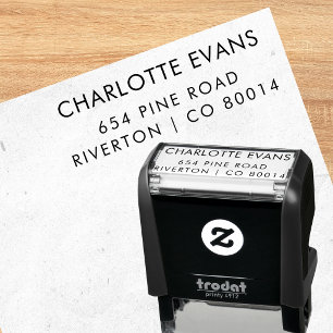 Elegante minimale sans serif adresstempel  zelfinktende stempel