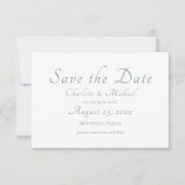 Elegante minimale script foto bruiloft opslaan van save the date (Voorkant)