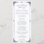 Elegante minimale script typografie rand bruiloft programma (Achterkant)