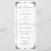 Elegante minimale script typografie rand bruiloft programma (Voorkant)