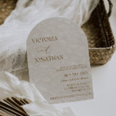 Elegante minimale terracotta neutrale bruiloft kaart