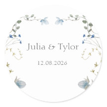Elegante Minimale Trouwsticker