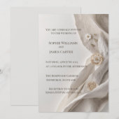 Elegante minimale typografische bruiloft kaart (Voorkant / Achterkant)