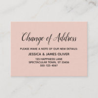 Elegante, minimale verandering van adres Blush Pin